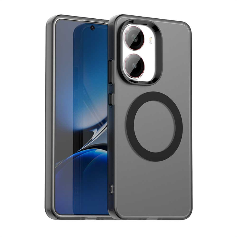 Matte Magnetic Back Cover For Xiaomi Poco X7 Pro 5G PC Soft Frame Magsafe Wireless Charging Case For Pocco Poko Little X7 X 7Pro: Clear