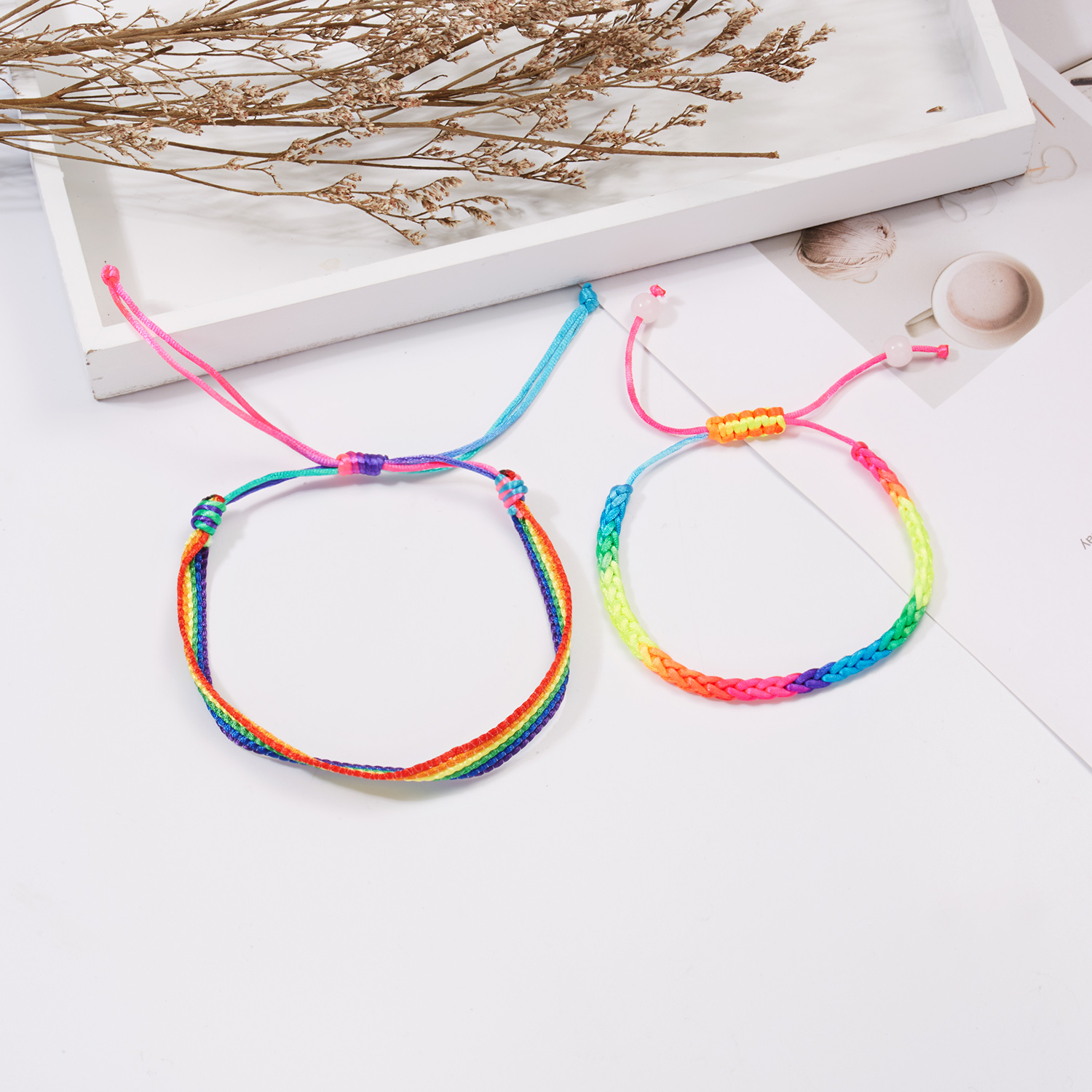 Lgbt Gay Pride Regenboog Armband Voor Vrouwen Mannen Handgemaakte Gevlochten Kleurrijke Touw Paar Armband Sieraden Vriendschap