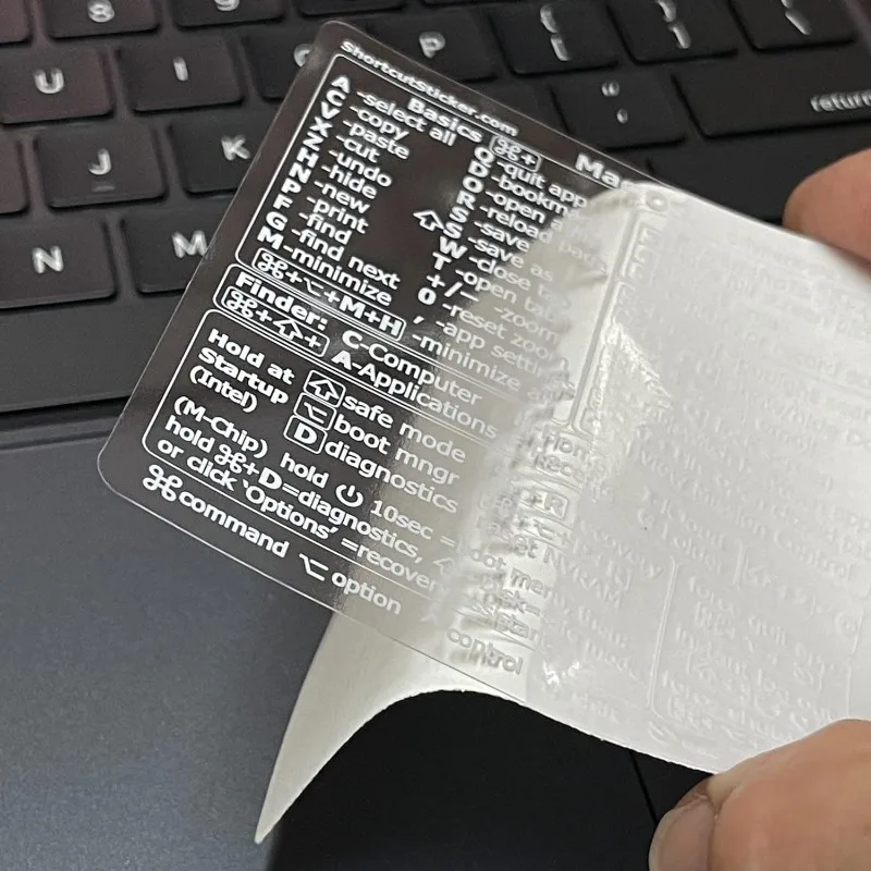 For Mac Windows Keyboard Shortcut Stickers Word Excel Clear Stickers Letter Graphic Laptop Protective Sticker Quick Navigation