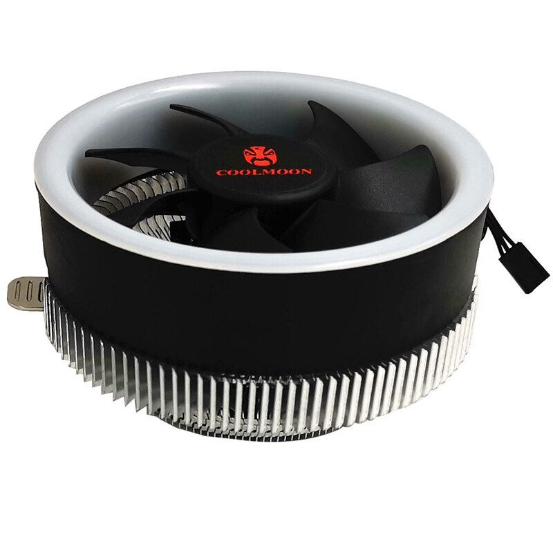 COOLMOON CAIYUEQ2 RGB CPU Cooler Heatsink LED 12V for AMD PC Processor Desktop Cooling Radiator