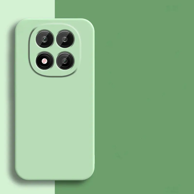 Custodia in silicone originale per Xiaomi Redmi Nota 14 pro più Custodia morbida antiurto per Xiomi Redmi Nota14 4G 5G indietro Funda: Della tela di canapa / Luce Verde