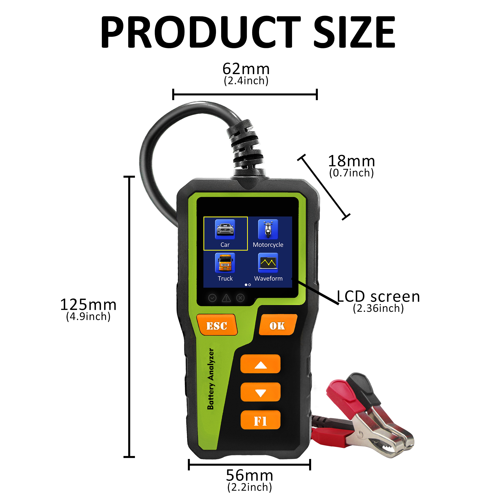BT-30 Batterie Tester zuletzt Tester Autobatterie Tester abs digitaler Autobatterie analysator für sterben meisten Batterien unterstützt 10 Sprachen