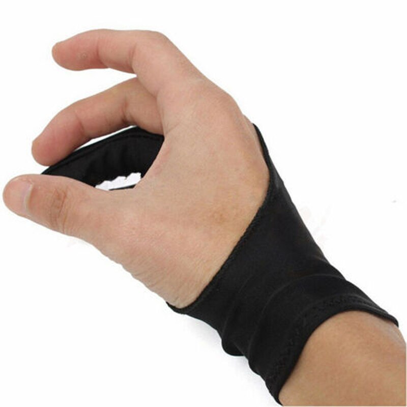 Guante de dibujo para artistas de talla libre, color negro, para cualquier dibujo gráfico, 2 dedos, antisuciedad, para la creación de mano derecha e izquierda 1 unidad
