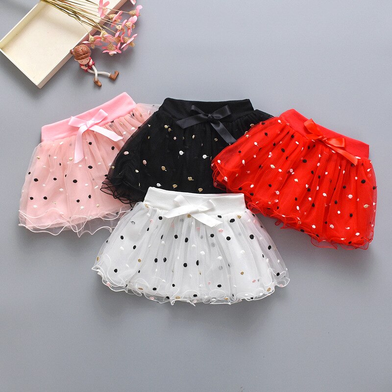 Levering Kinderen Snoep Mooie Gaas Jurk Baby Rok Dot 4 Kleur 0-3year