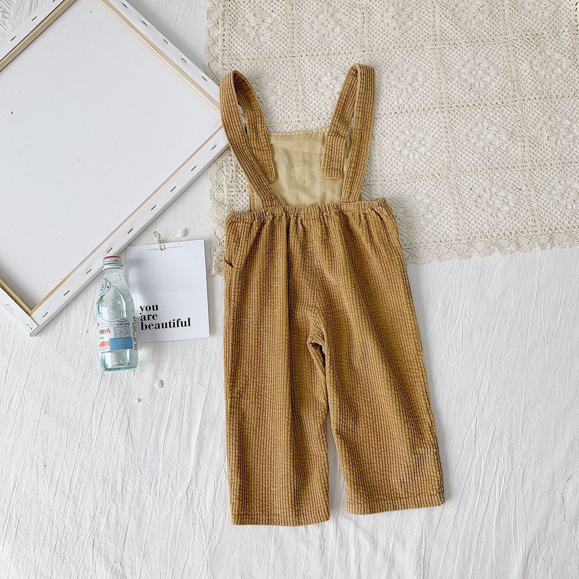 Baby drenge overalls efterår småbørn piger selebukser børn tegneserie fløjlsbukser baby pige fritidsbukser bukser