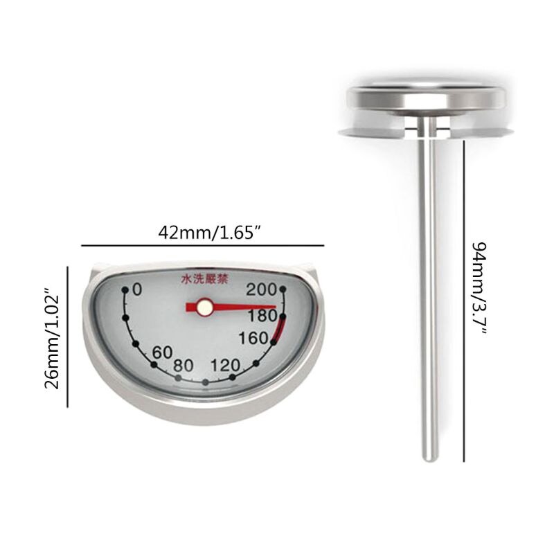 Stainless Steel Food Thermometer Frying Pan Temperature Control Kitchen Supplies