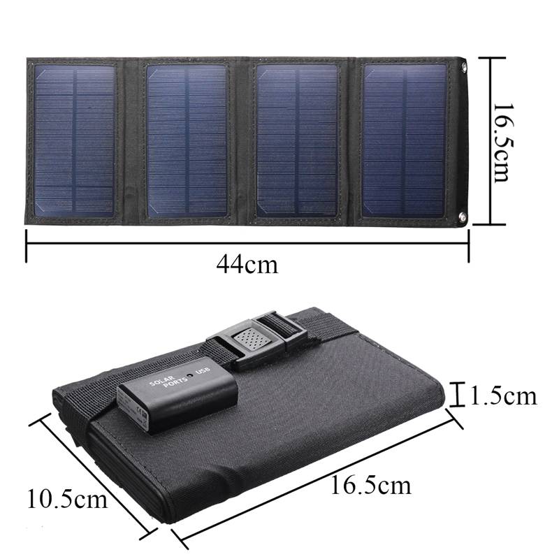 50W Folding Solar Panel 5V Solar Cell Portable Sun Power Waterproof Foldable USB Port Charger Mobile Power Bank for Phone