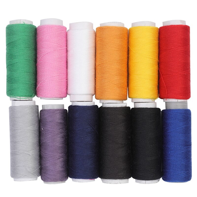 12 Spools/Lot Sewing Thread Yarn Strong And Durable Thread Multicolor For Sewing Hand Sewing Machine Yarn Knitting: Type1