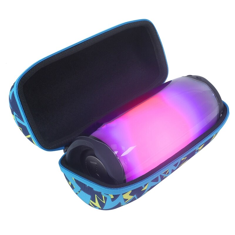 Harde eva reistas, beschermende opberghoes, luidsprekerhoes, opbergdoos voor jbl pulse 4 bluetooth-luidsprekeraccessoires (blauw)