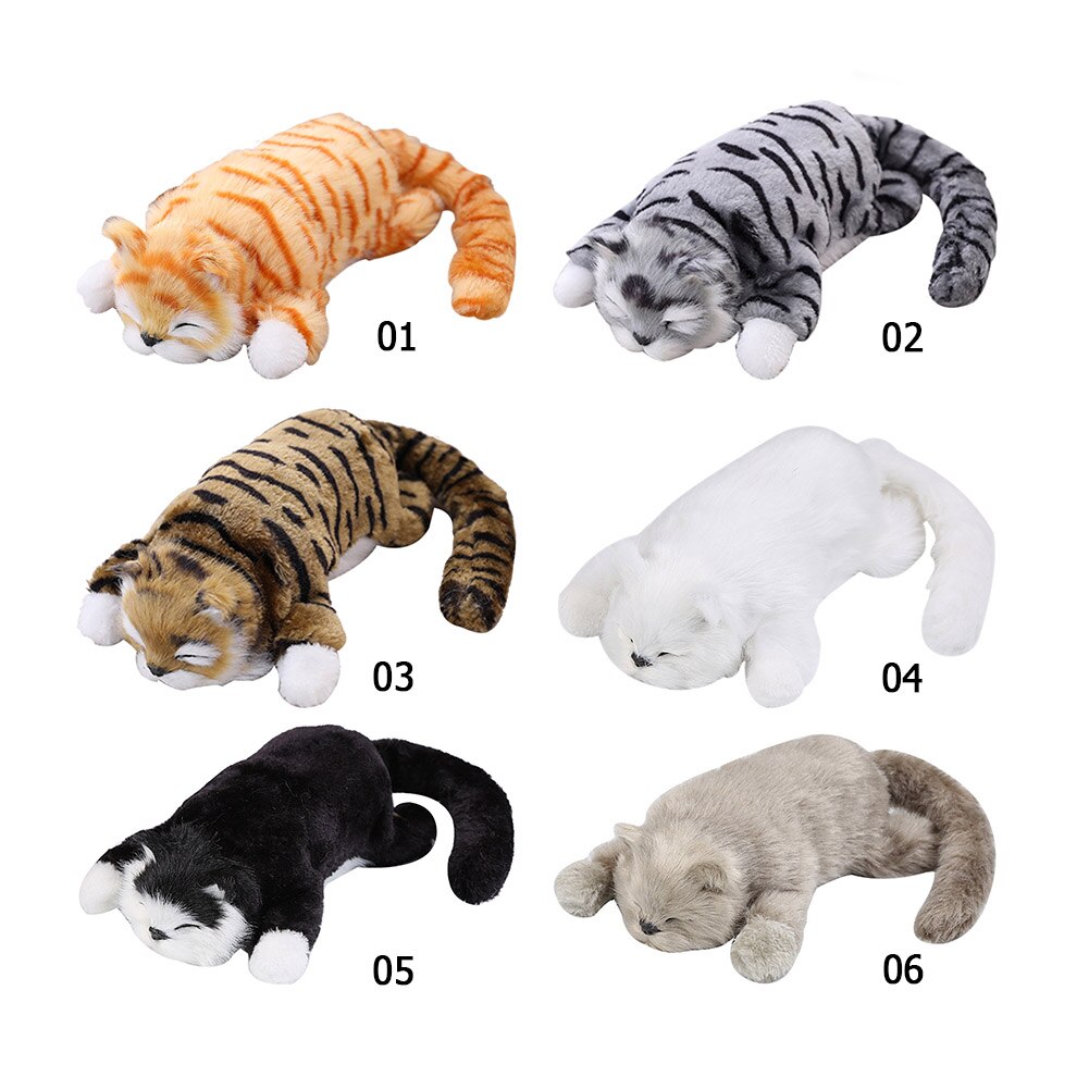 Dzieci udawaj zabawki elektroniczne śliczne realistyczne imitacja kota zabawki lalki pluszowe zabawki dla chłopców dziewcząt z dźwiękiem