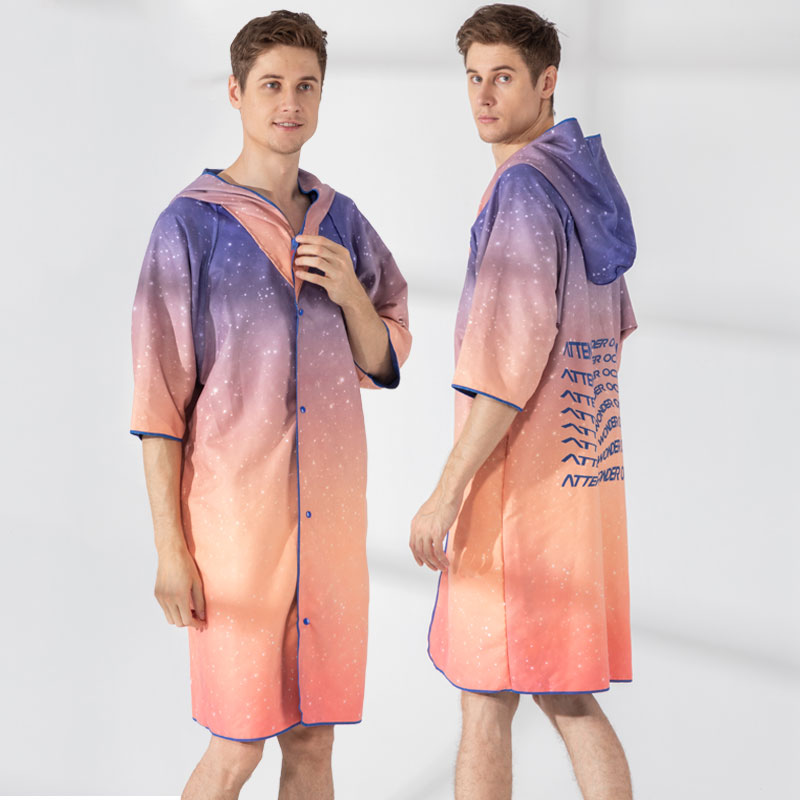 Albornoz Original para hombre, chaqueta cálida de buceo, ropa de cambio de playa, toalla de primavera , capa absorbente de secado rápido: Starry sky