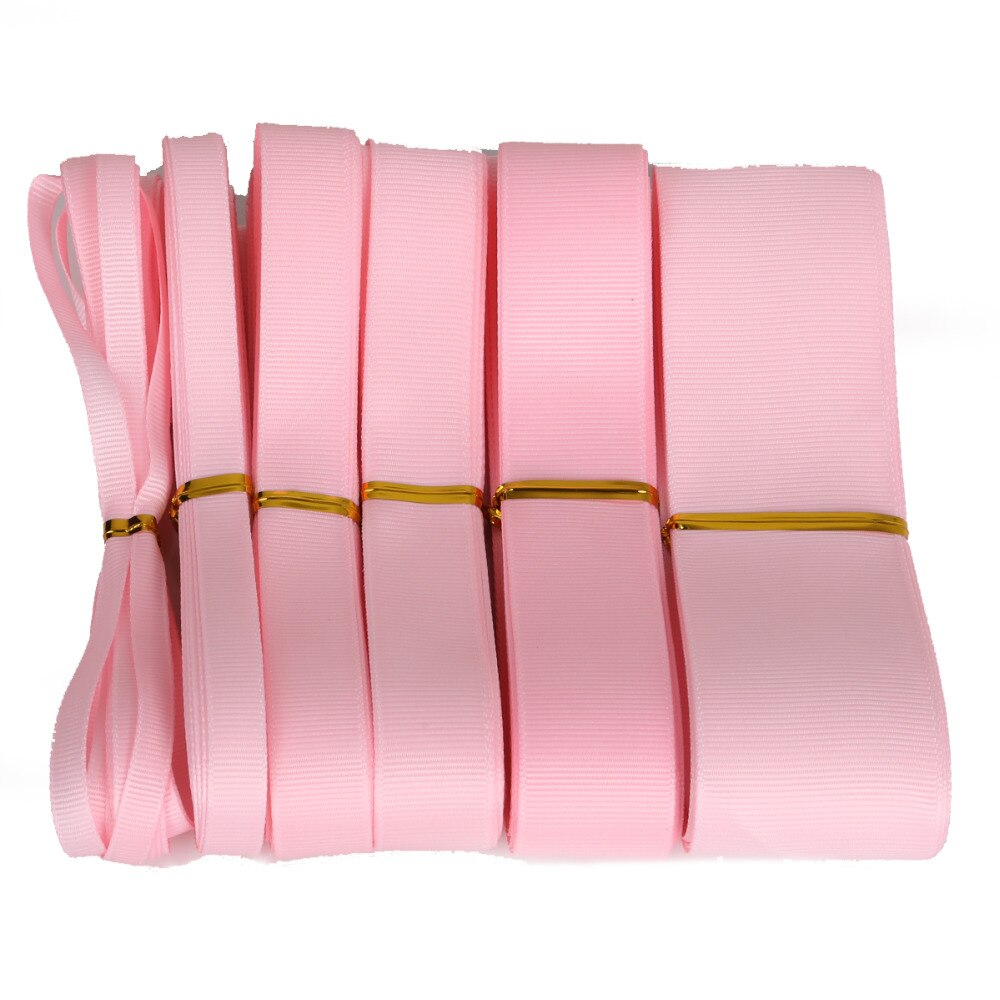 Roze kleur 5 yards/lot 7mm/10mm/15mm/20mm/25mm/38mm voor kiezen grosgrain lint voor bruiloft decoratie & diy cadeaupapier