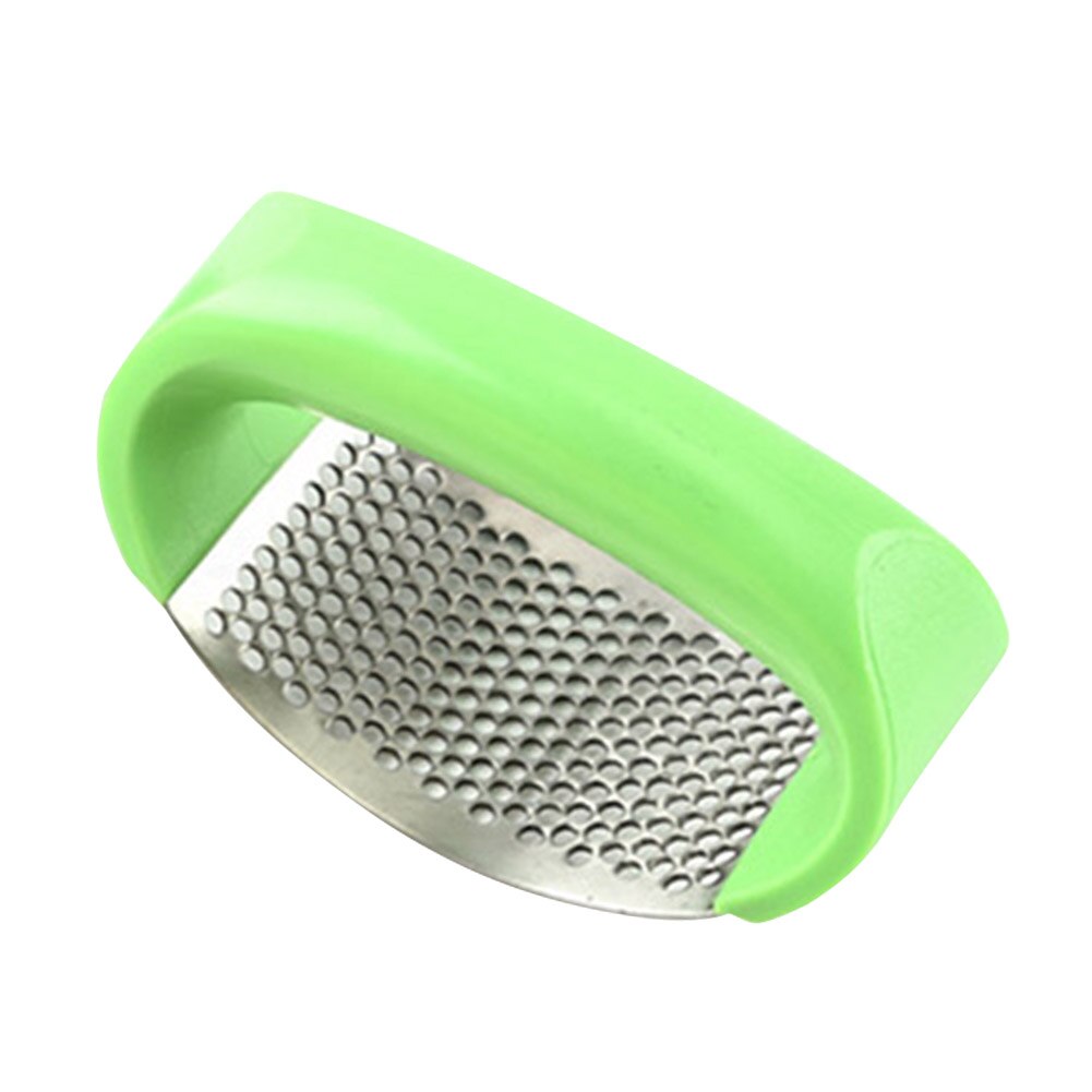 Garlic Slice Press Device Mincer Juicer Ginger Slicer Stainless Steel Fruit Evenly Squeezer Practical Vegetable Tools: Green