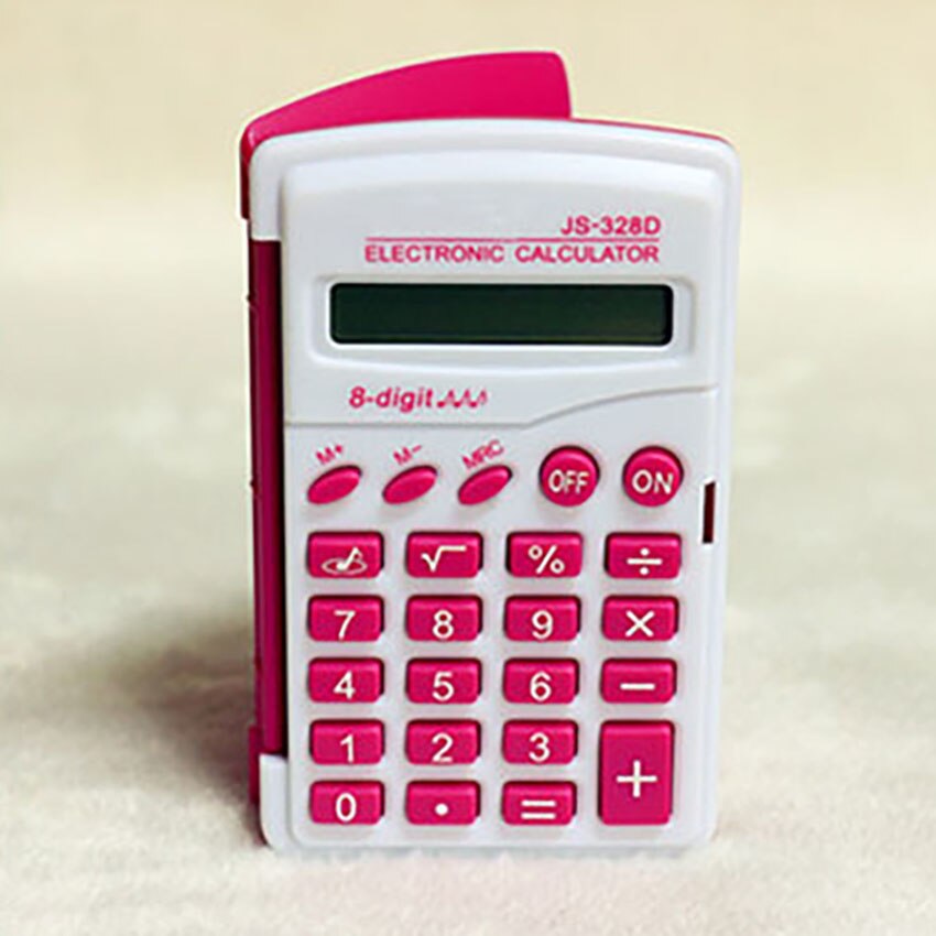 8 Digits Portable Student Calculator Mini Kid Children Voice Calculators LCD Screen Button Battery Calculator Office Stationery