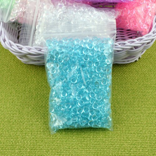 20g bricolage moelleux Slime argile Anti Stress jouet Fishbowl perles en plastique acrylique Vase poisson bol remplisseur jouets artisanat partie approvisionnement: Light blue 20g