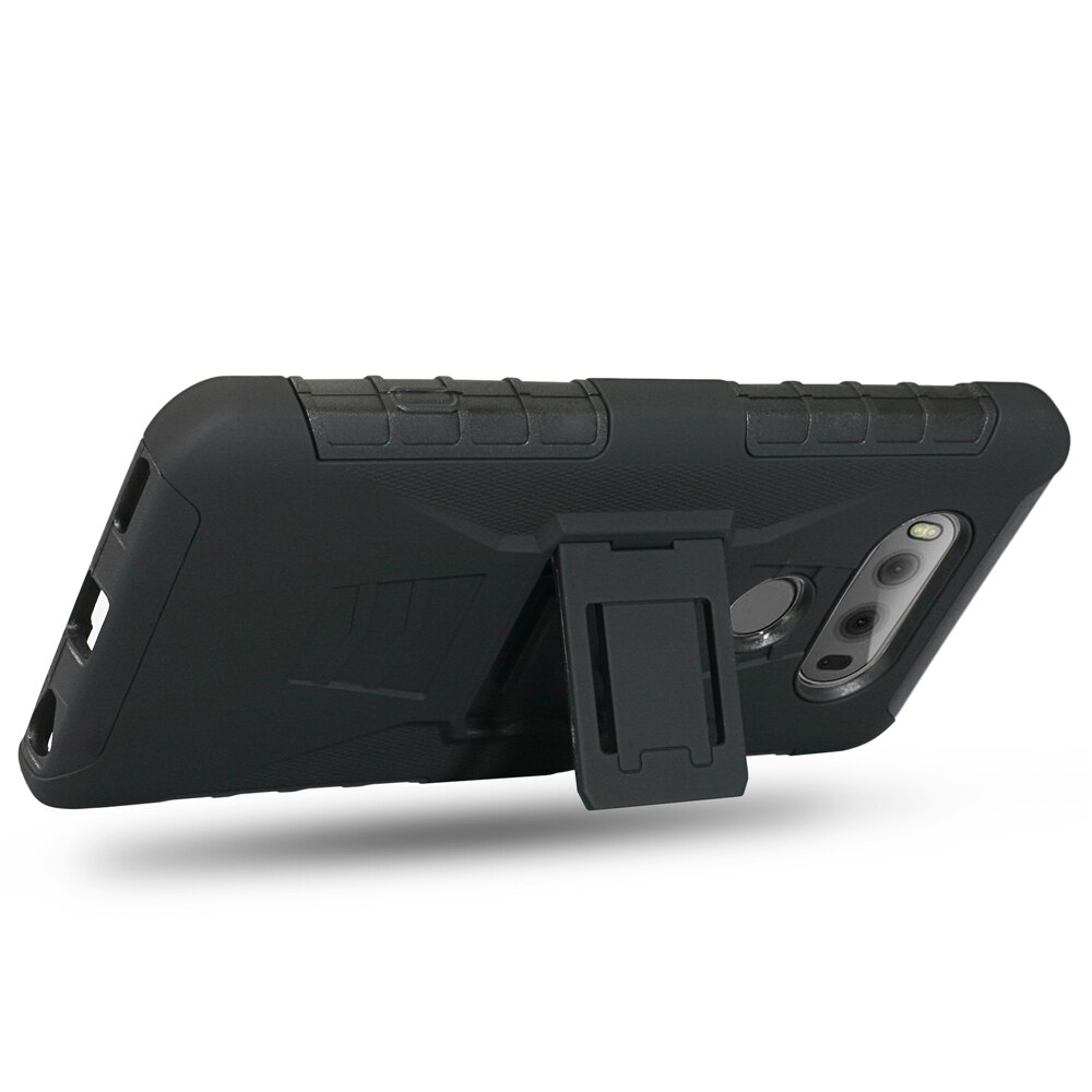 Heavy Duty Shockproof Belt Clip Armor Case For LG V20 V30 K3 G5 G6 G7 One G8 ThinQ K10 X5 Kickstand Cover Holster