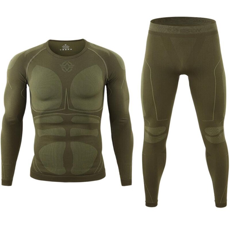 Mens Thermal Underwear Long Johns Sets Male Sports Compression Long sleeve Underwear And Pants Winter Casual Warm Clothing