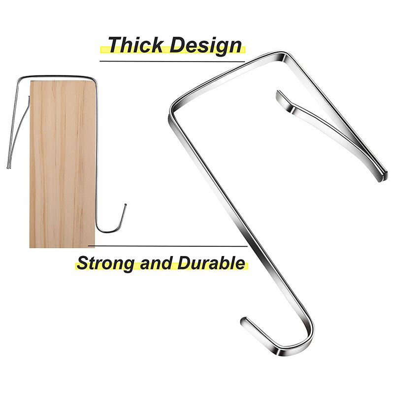 Adjustable over the Door Hook, Door Hanger Hanging Door Hooks over the Door Metal Hook Cabinet Door Single Hooks (20)