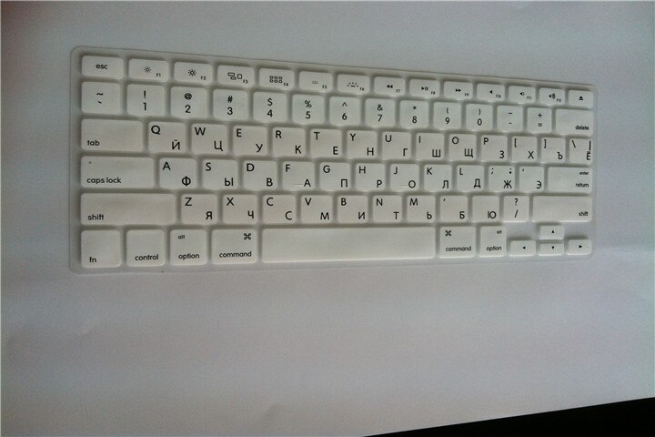 Dla Macbook Air pro 13 15 A1466 A1502 A1369 A1398 A1286 A1278 rosyjski list klawiatura silikonowa pokrywa pokrowiec ochronny ze skóry: white