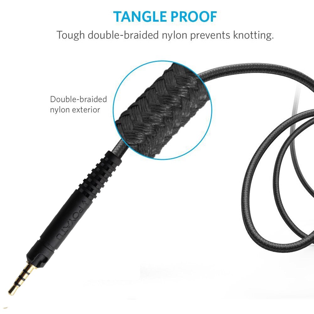 Poyatu 3.5mm to 2.5m audiokaapeli sennheiser  hd598 hd558 hd518 hd :lle 598 kuulokekaapelin vaihtojohdot kuuloketarvikkeet
