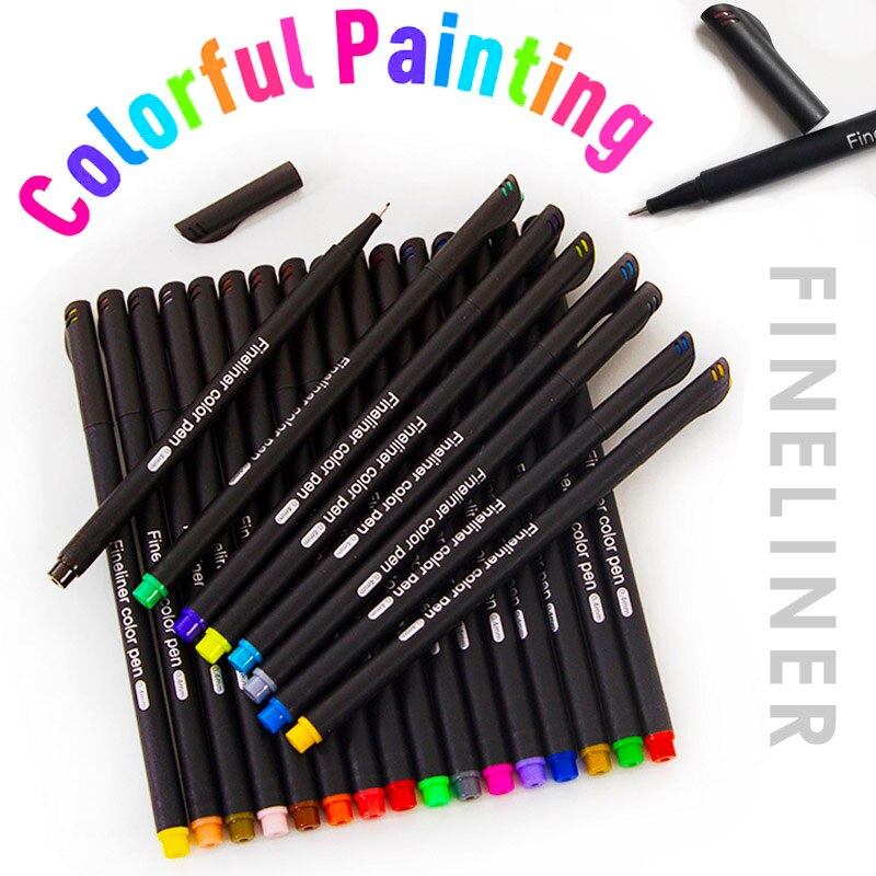 100 farver journal planner markør penne farvede fine spids kuglepenne fineliner pen til bullet journaling skrive skole kunst forsyninger