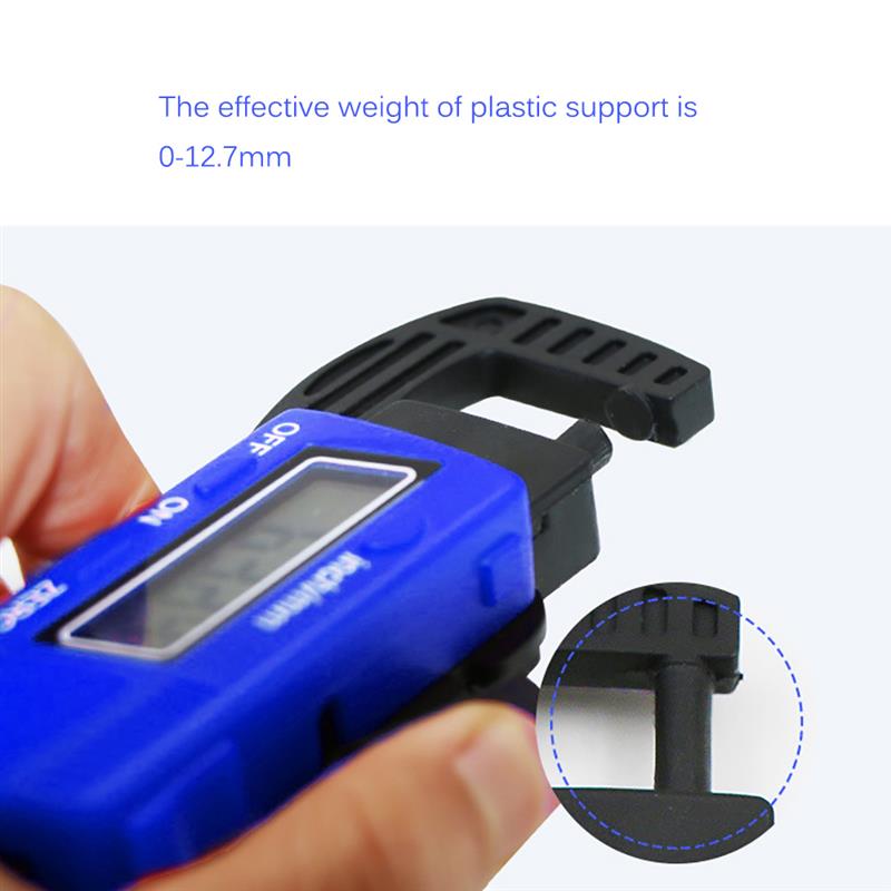 Digital Display Thickness Gauge Thickness Tester Meter Caliper Width Measure Tools 0-12.7mm