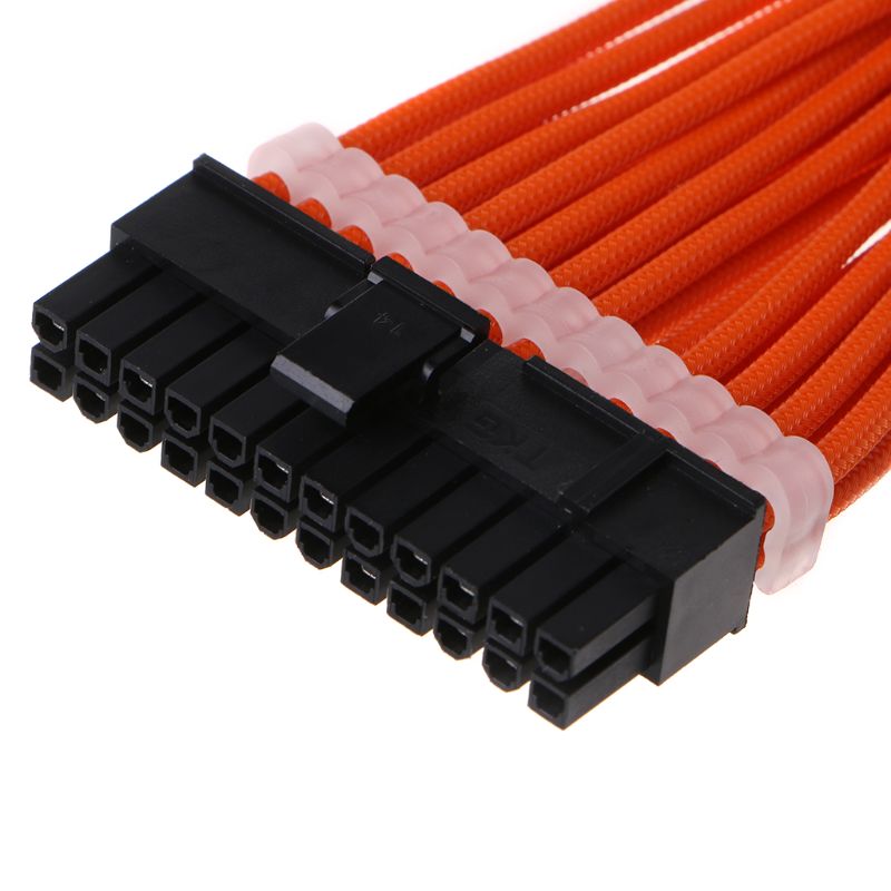 1Set 30cm/40cm A-TX Basic Extension Cable Kit PC GPU CPU Power Supply Sleeved Wire Computer Connectors 24-PIN 8-PIN 6PIN 4+4PIN