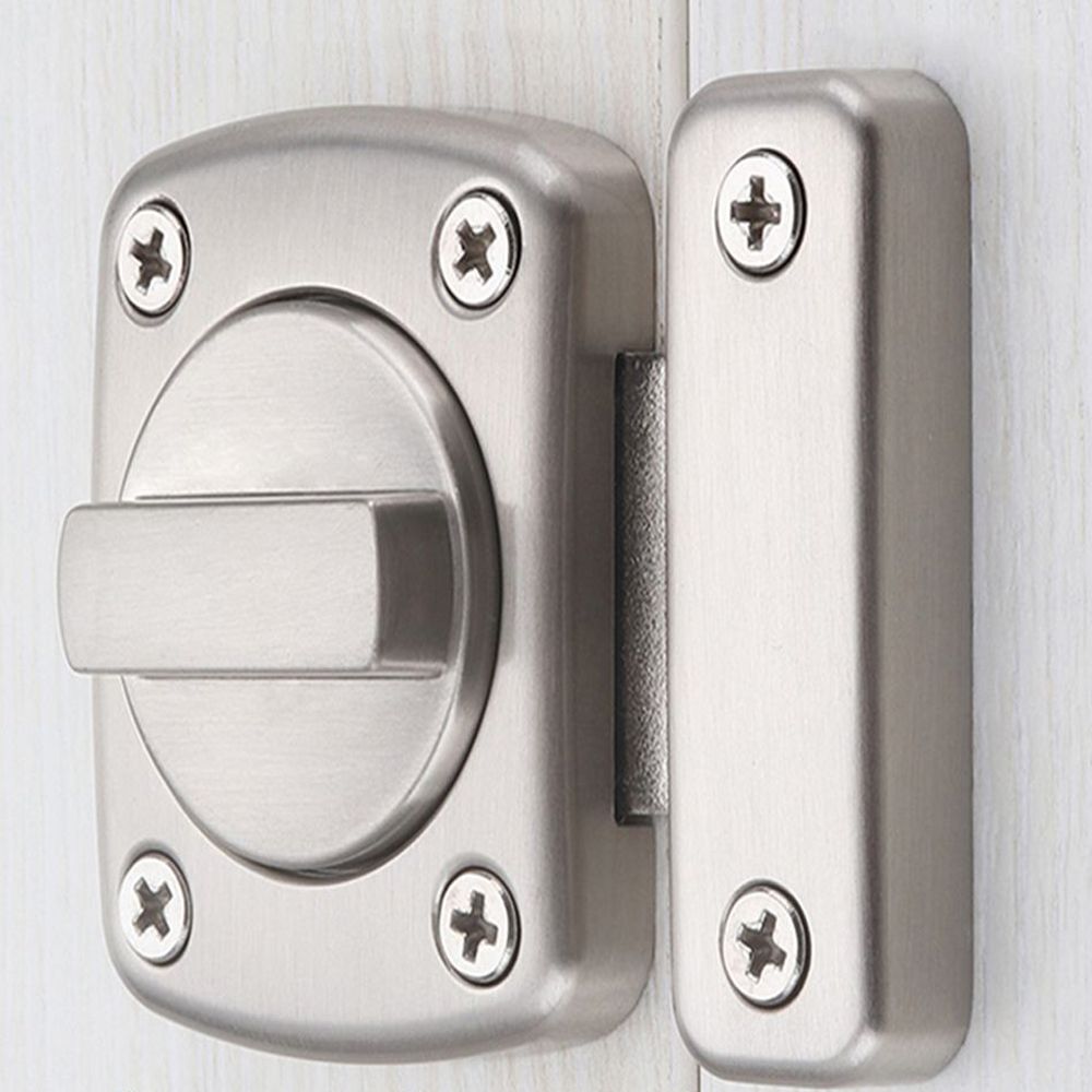 Universal Door Latch Sliding Door Lock Rotatry Switch Gate Latch Zinc Alloy Door Bolt with Mounting Screws Home Security