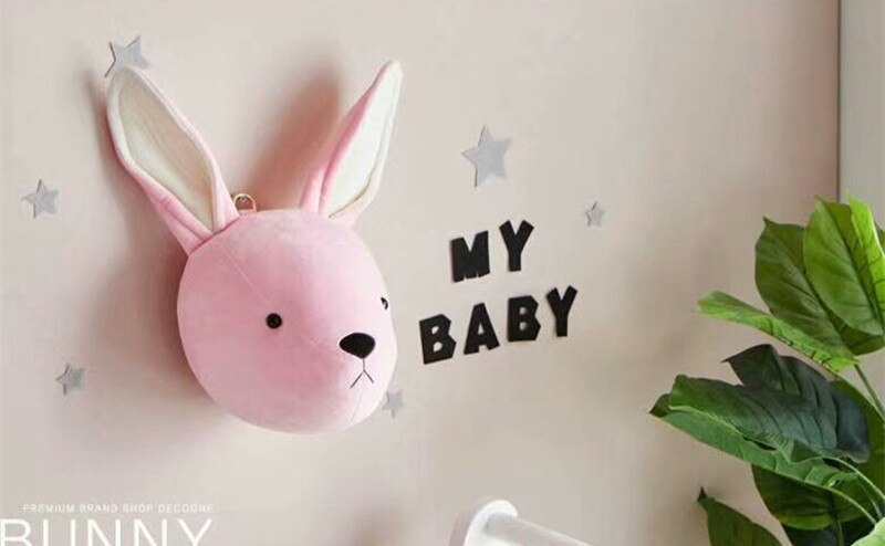 INS nordique éléphant Elk licorne bébé à la main bébé oreiller bébé lit pare-chocs berceau infantile chambre décor photographie accessoires: rabbit