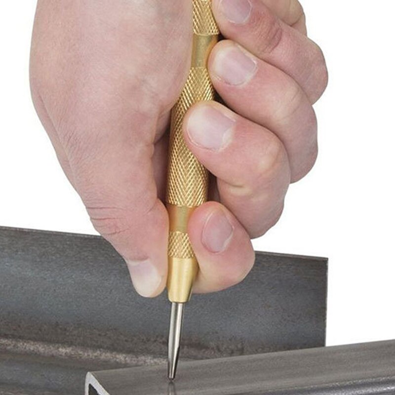 Automatic Center Pin Punch Spring Loaded Marking Starting Holes Tool Wood Press Dent Marker Woodwork Tool Drill Bit Tools Gadget