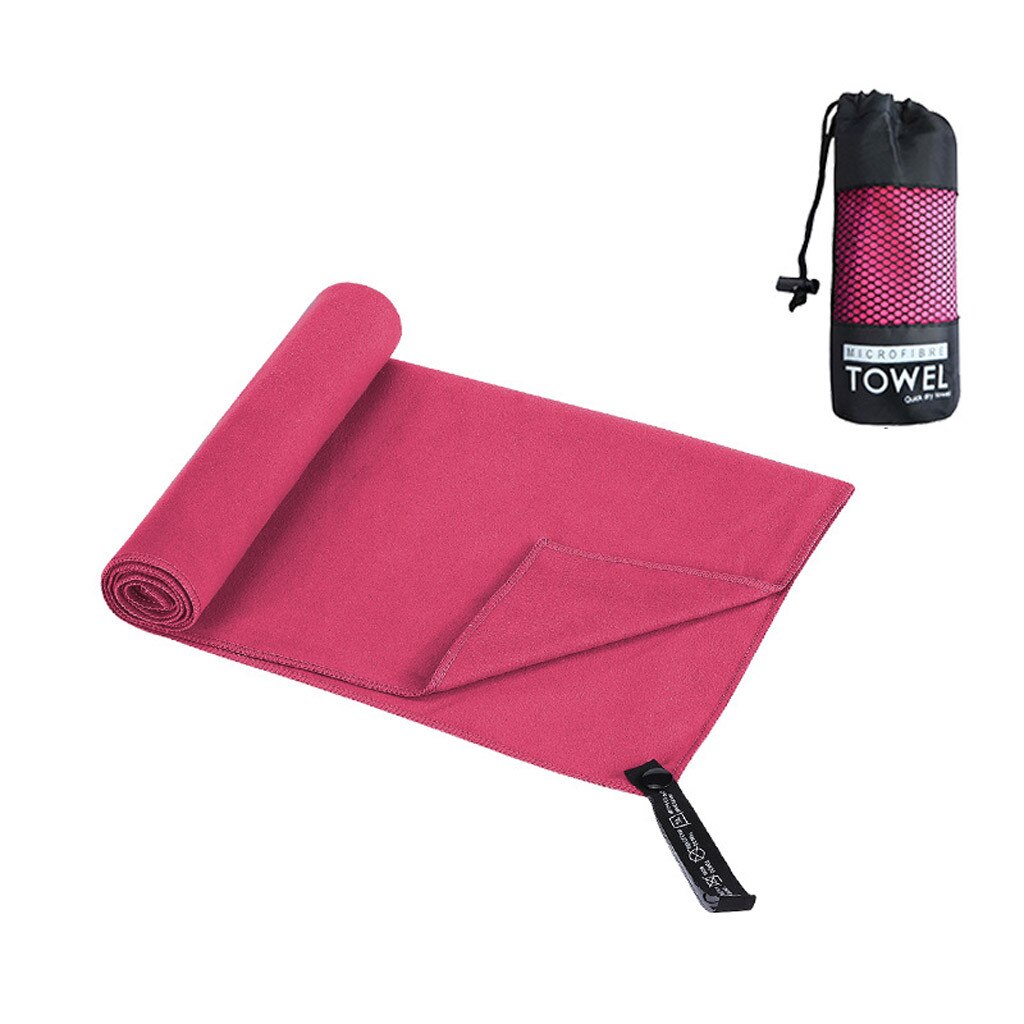 Microfiber Towels For Sports Fast Drying Super Absorbent Ultra Soft Lightweight Camping Gym Beach Swimming Hiking Yoga #PY: Hot Pink