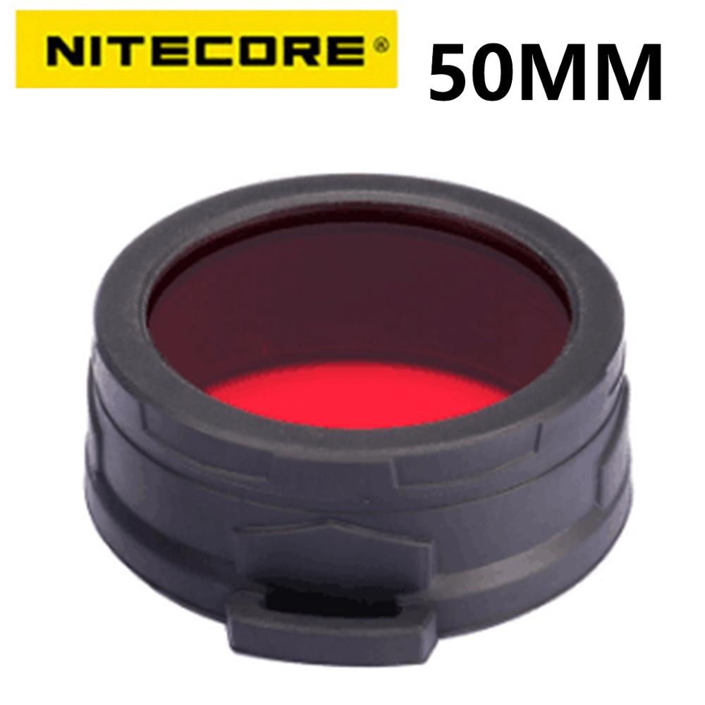 Nitecore-filtro para lanterna, 50mm, material multicolorido, ideal para lanternas