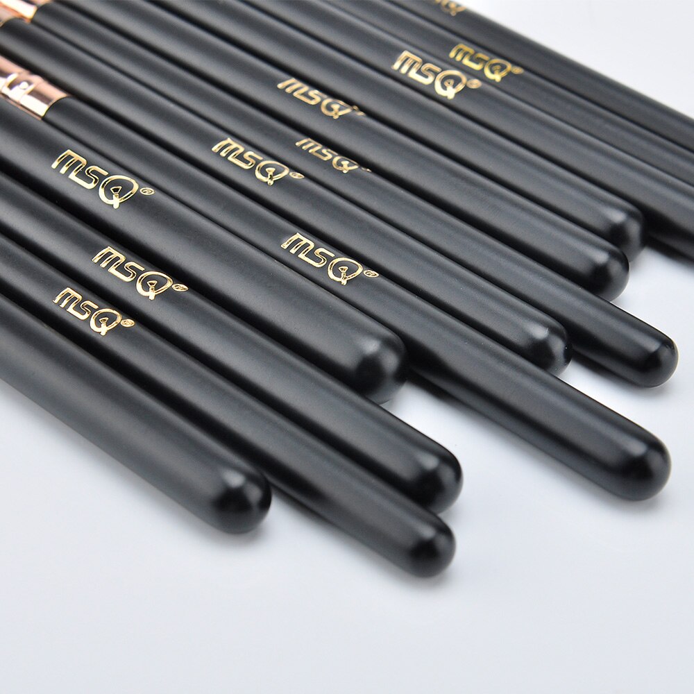 Msq rosa guld makeup børster sæt 12 stk øjenskygge eyeliner make up børste øjenbryn øjenskygge kosmetiksæt