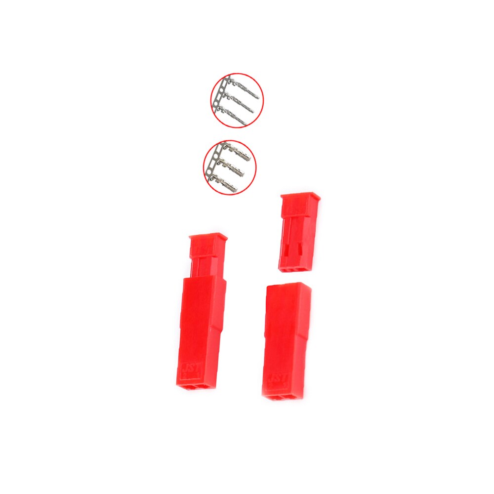 200Pcs/Lot JST 2P Connector Plug Jack 2-Pin Female Male Crimps Rc Battery Connector Car Auto Motorcycle Ship Electrical Spare