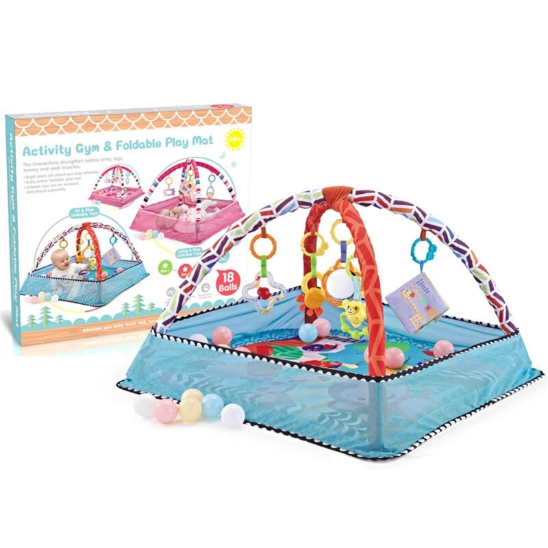 Esterilla de juego para niños y bebés, alfombra para gimnasio, marco de Fitness, valla de actividades, juguetes para Educación Temprana, manta de juego para gatear, WXTD