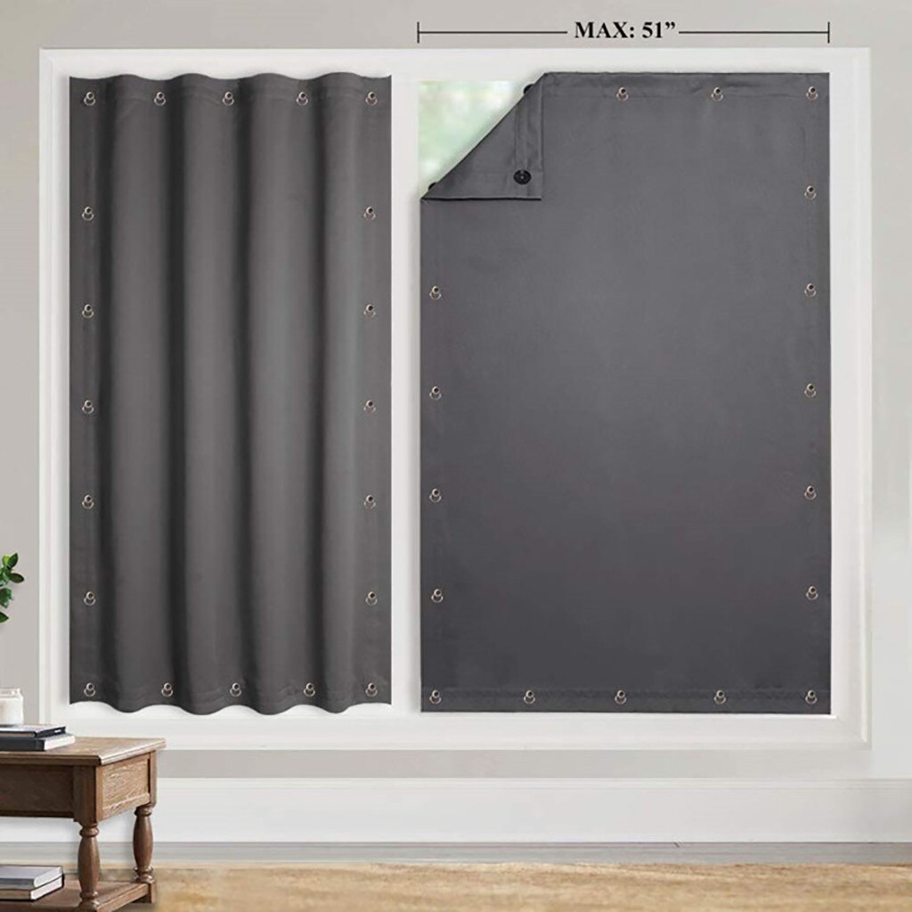 Temporary Blackout Blind Curtain For Window Adjustable Shade Drape Portable For Living Room Home Window Door For Balcony#0702G30