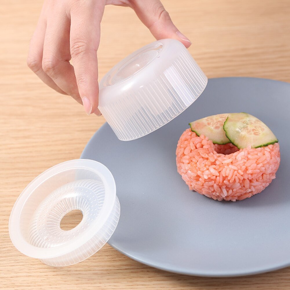 Safe Donut Shaped Onigiri Form Sanitary Home Child Sushi Round Rice Ball Easy Press DIY Mold Bento Maker Kitchen Tool