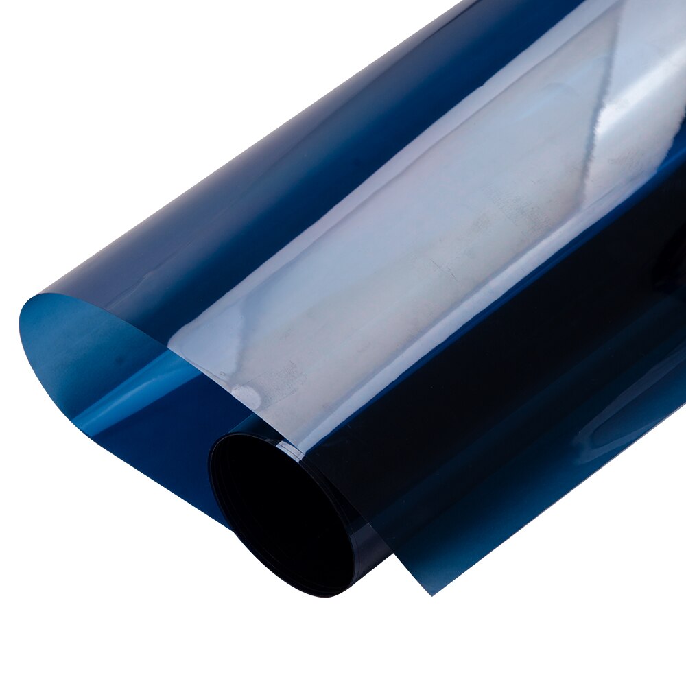 Mörkblå dekoration solfärgad glasfilm fönsterfilm glas arkitektonisk dekorfilm för hemmakontor med bredd 50cm/20 &quot;