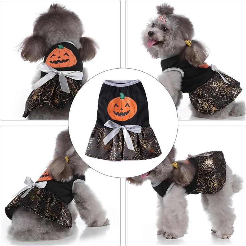 Halloween Pet Kleding Pet Kat Honden Decoratieve Halloween Kostuum Pompoen Patroon Spider Web Unieke Kleding Pet Puppy Kleding