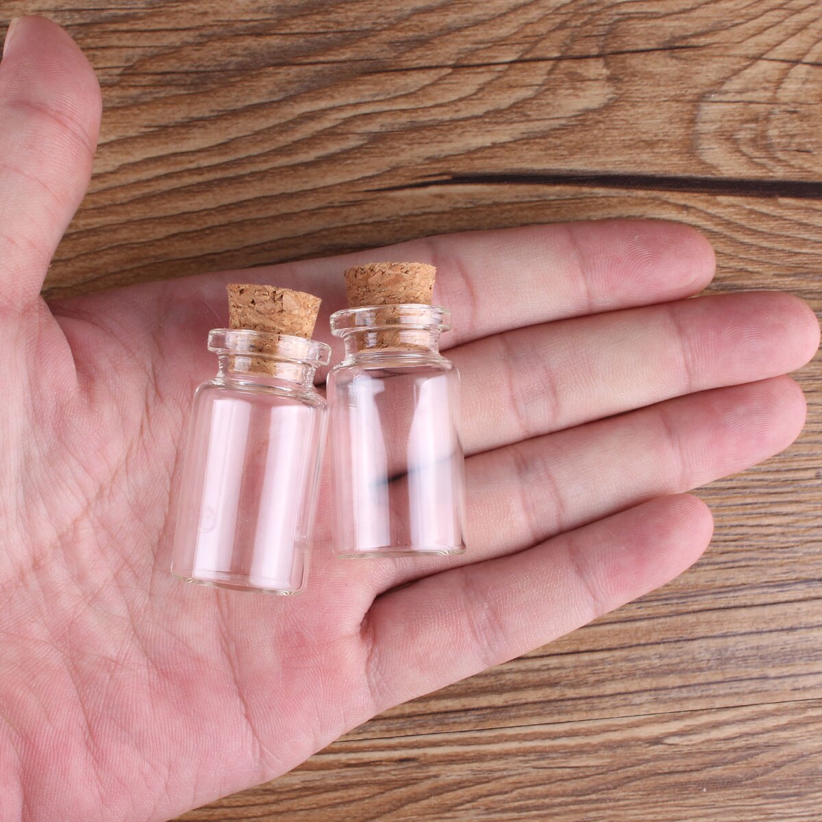 100 stuks 7ml glazen flessen met kurken stop 22*40mm kleine glazen potjes glazen flesjes voor huwelijksknutsels