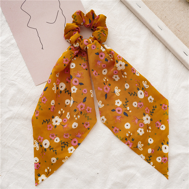 estampado de leopardo lazo largo de satén cinta cola de caballo bufanda lazo para el cabello Scrunchies mujeres niñas bandas elásticas para el cabello accesorios para el cabello