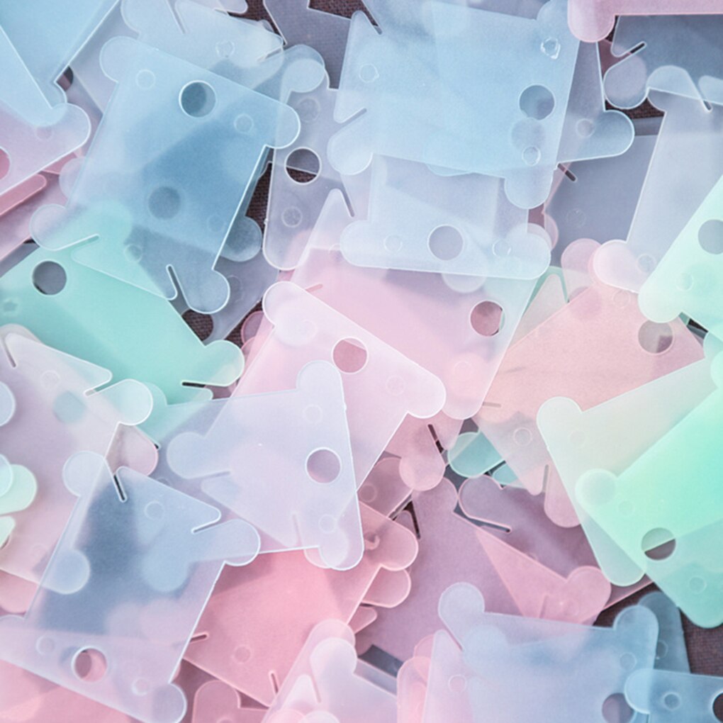 120PCS Embroidery Thread Holder Floss Craft Bobbin Cross Stitch Storage Holder Plastic Sewing Thread Board Card Thread Organizer