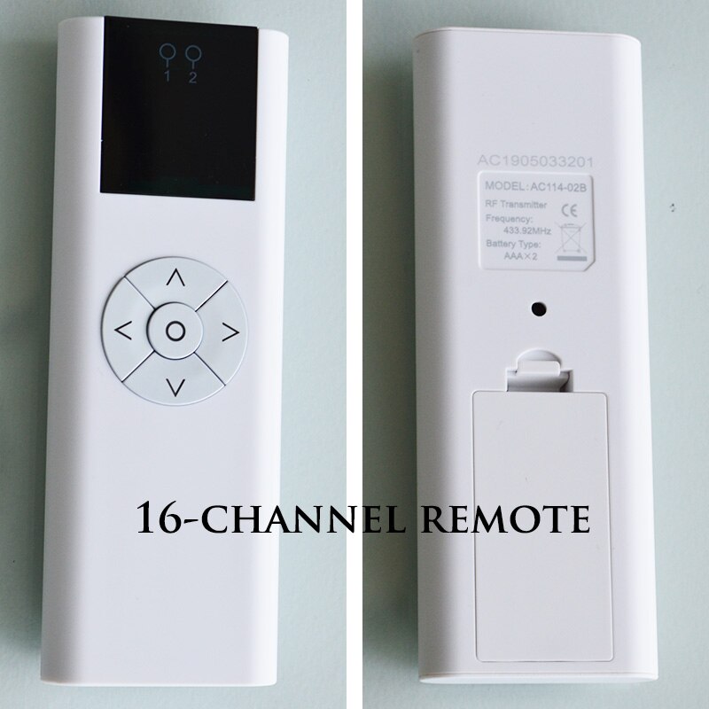 EWAY CASA Tubular Motor for Roller Blinds 38mm aluminum tube roller blinds motor need 100V-240V power supply motor TM-AK-PS: 16-channel remote