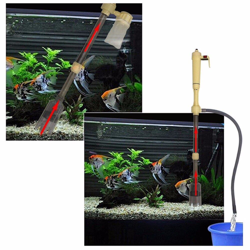 Nicrew elektrisk akvarium grus renare vatten filter tvättmaskin sifon vakuum vatten pump för akvarium akvarium rengöring tillbehör