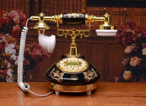 Schwarz authentisch Keramik retro telefone/Anrufer Ich würde/Hintergrundbeleuchtung/Freisprecheinrichtung