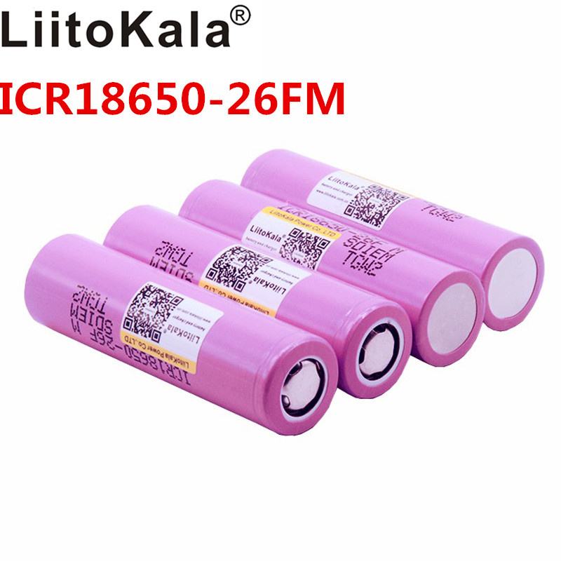 Liitokala ICR18650-26FM 100% Originele 18650 2600 Mah Lithium Ion 3.7V 18650 2500 Batterij: Rood