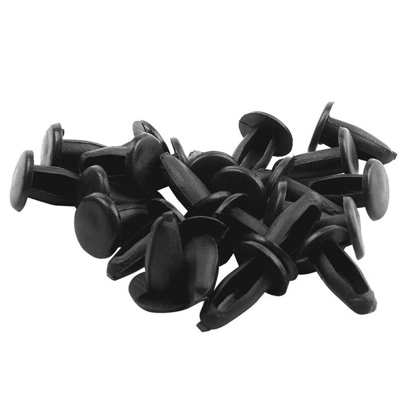 Remaches de plástico de 3mm x 5mm x 11mm, negro con guardabarros trasero para motocicleta, 24 Uds.
