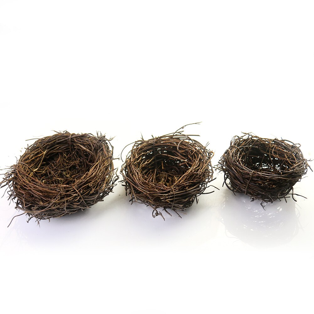 Retro Natura Handmade Weave Rattan Bird Nest Easter Christma Craft Vine Simulation Bird Nest Garden Courtyard Wedding Home Decor