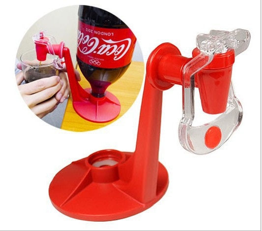 Novelty Saver Soda Dispenser Bottle Coke Upside Down Drinking Water Dispense Machine Switch For Gadget Party Home Bar