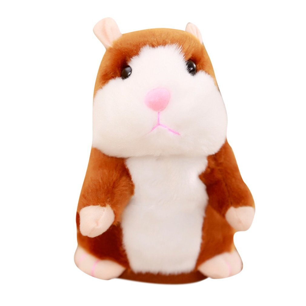 Douyin Celebrity Stijl Speelgoed Talking Kleine Hamster Elektrische Pluche Speelgoed Zal Lopen Zal Metaphone Rat: Light brown